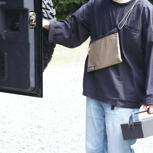 Ground Sheet & Sacoche Set (Beige/Black)