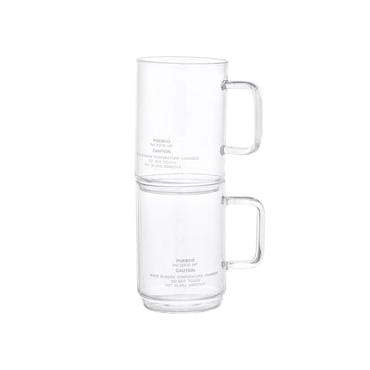 Borosilicate Shallow Stacking Glass Mug