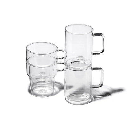 Borosilicate Shallow Stacking Glass Mug